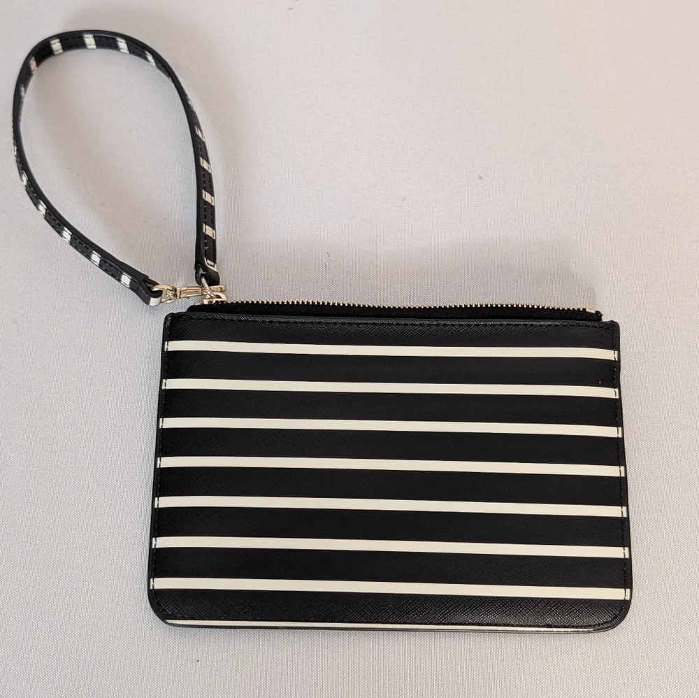 Kate Spade Shore Street Sailing Striped Tinie Wristlet EUC